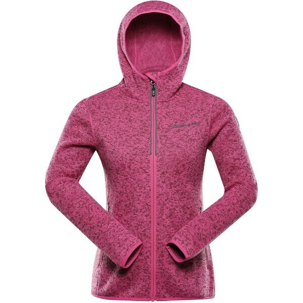 ALPINE PRO ZEGA 2 Dámský hřejivý svetr na zip, růžová, velikost