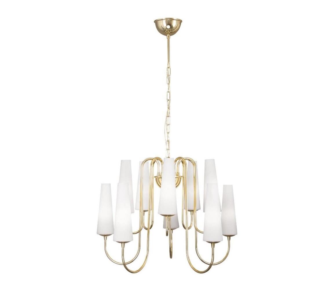 Zuma Line 1129 - Lustr na řetězu MAGNUM 10xE14/40W/230V zlatá 1129