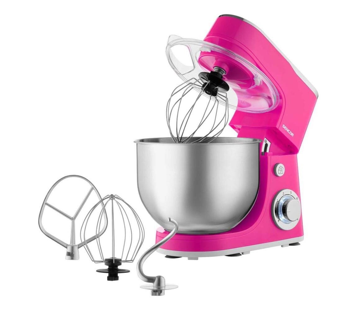 Sencor - Kuchyňský robot s nerezovou mísou 1300W/230V růžová 41020673