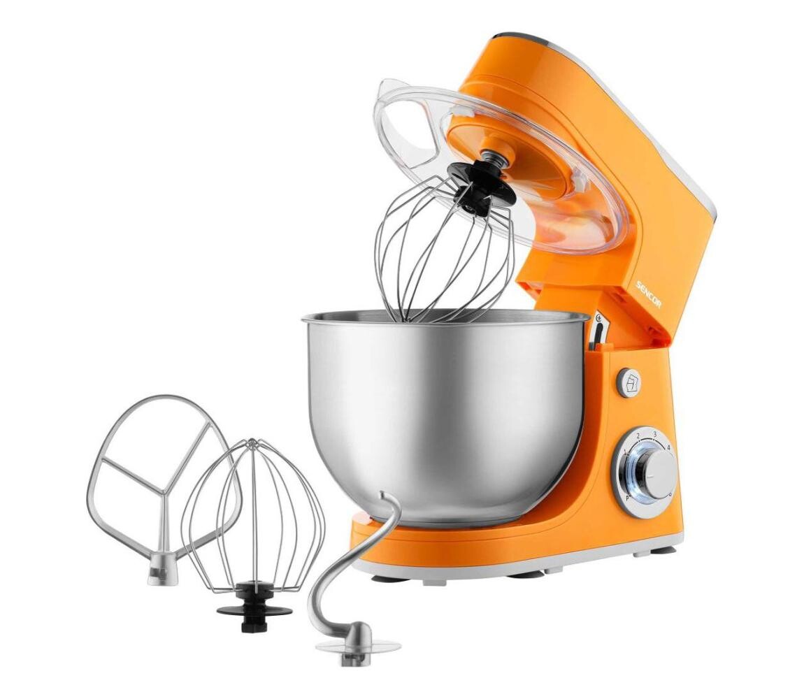 Sencor - Kuchyňský robot s nerezovou mísou 1300W/230V oranžová 41020668