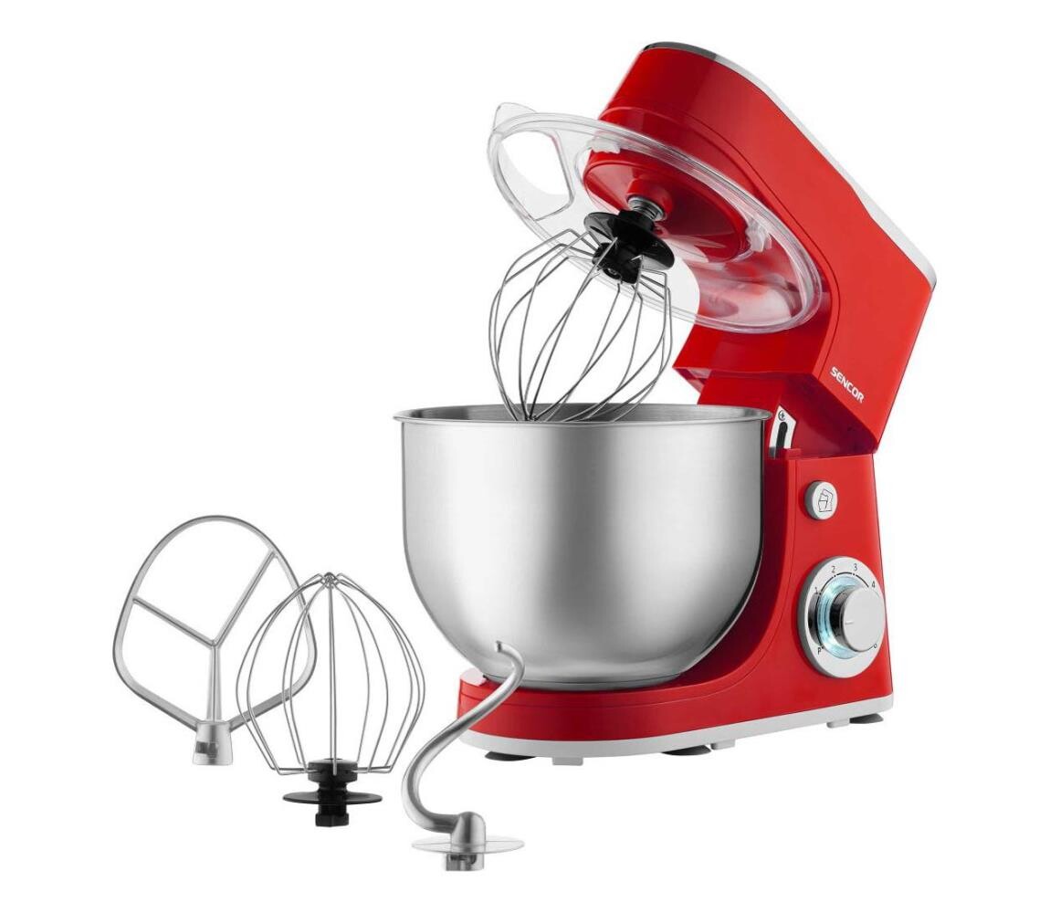 Sencor - Kuchyňský robot s nerezovou mísou 1300W/230V červená 41020669