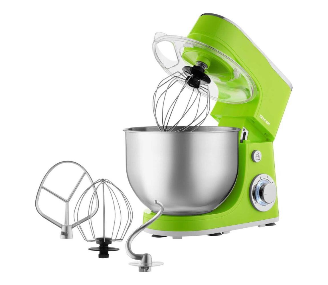 Sencor - Kuchyňský robot s nerezovou mísou 1300W/230V zelená 41020666