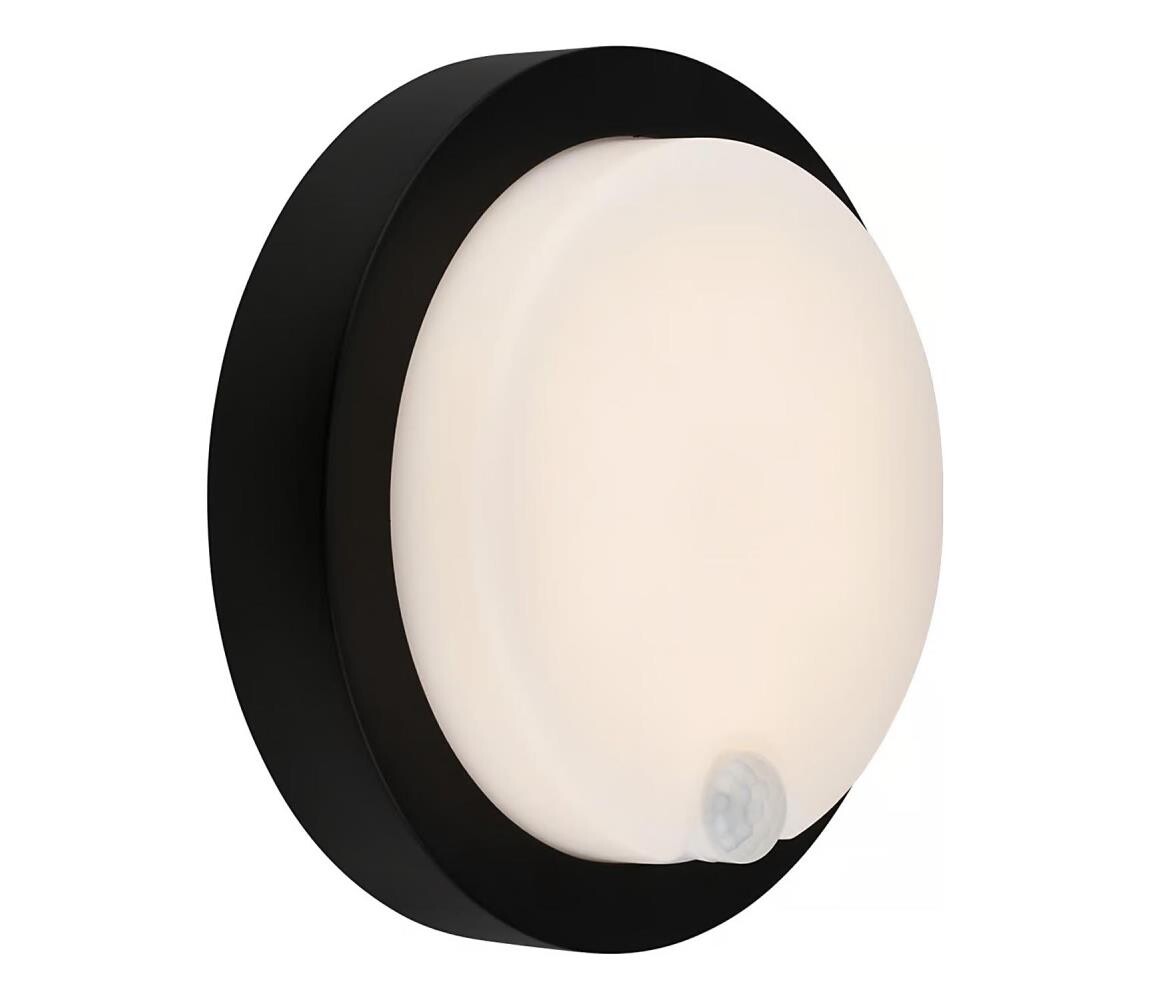 Brilo - LED Nab venk nástěnné svítidlo se senzorem LED/4W/5V 4400 mAh IP44 černá 3765015