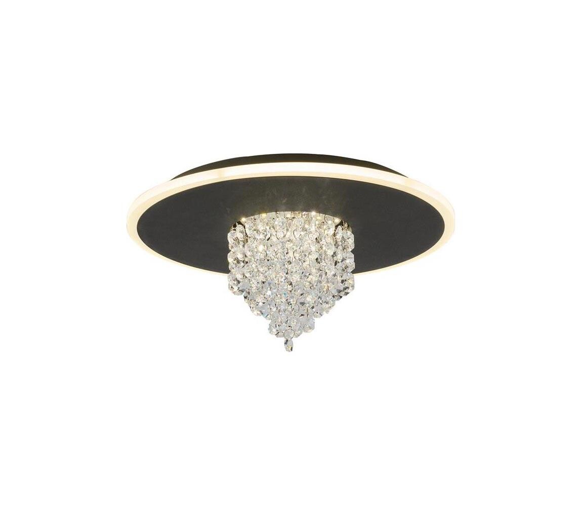 Searchlight 21126-32BK - LED Stm stropní svít DELUGE 20W/230V pr. 31,5 cm černá 21126-32BK