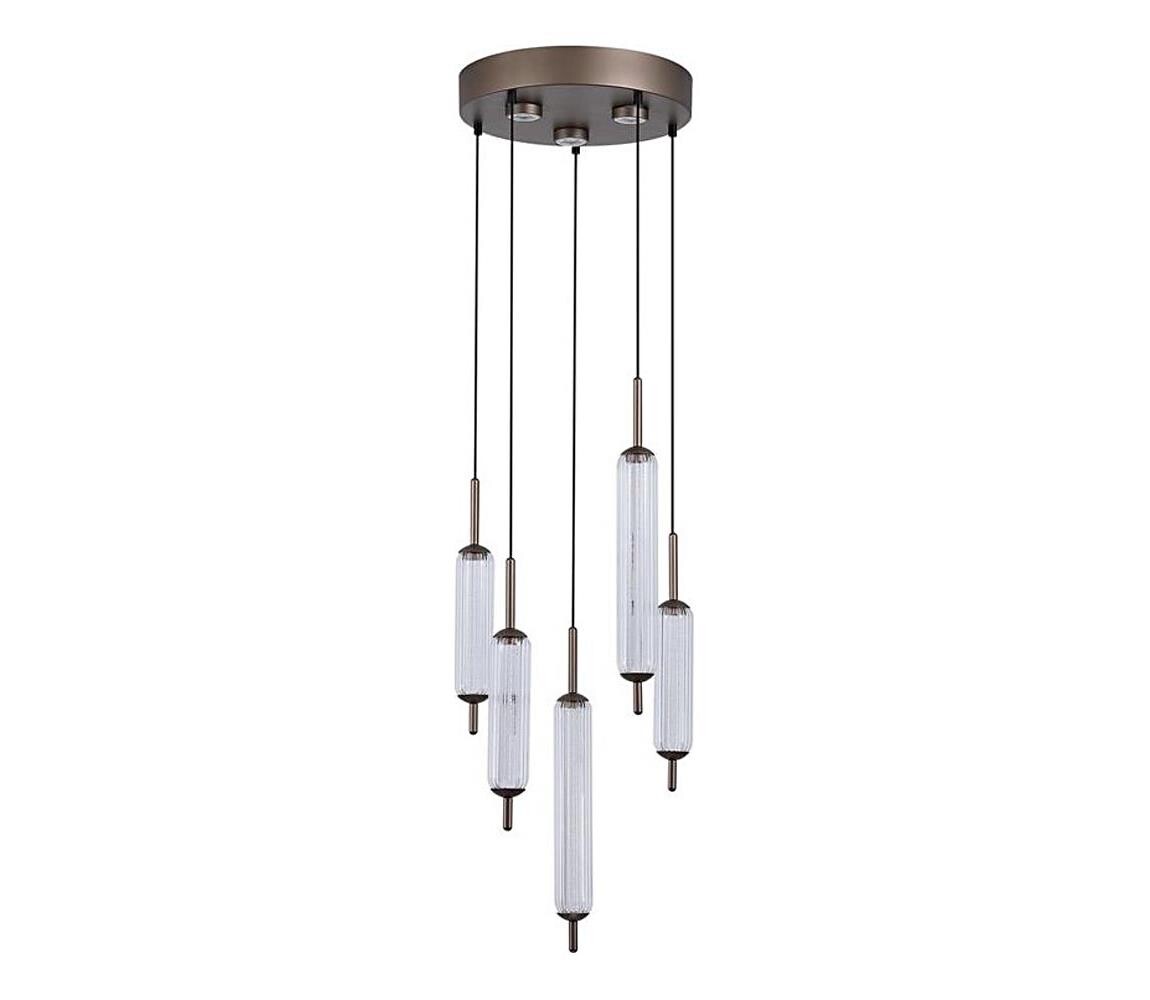 Searchlight 76210-5CL - LED Stmívatelný lustr na lanku CATTAIL LED/24W/230V 76210-5CL