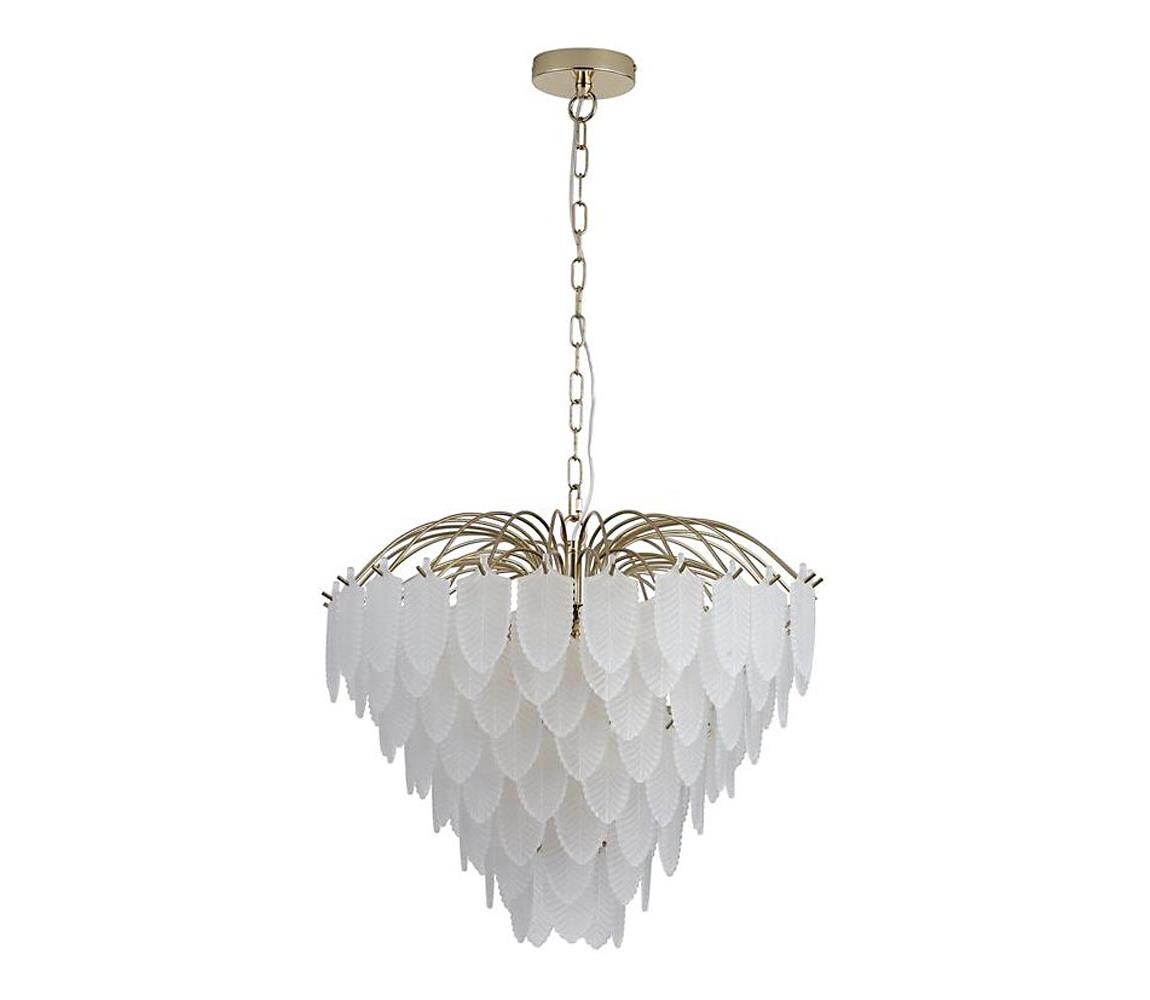 Searchlight 48970-6SB - Lustr na řetězu FEATHER 6xE14/60W/230V 48970-6SB