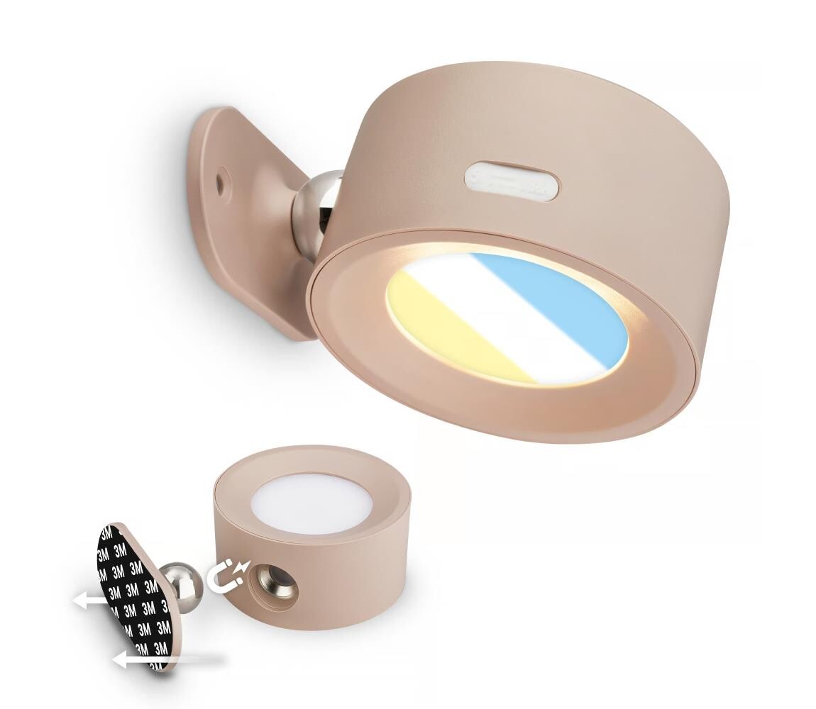 Briloner 3896011 - LED Stm nab nástěnné svTARI LED/1,6W/5V 1500 mAh béžová 3896011