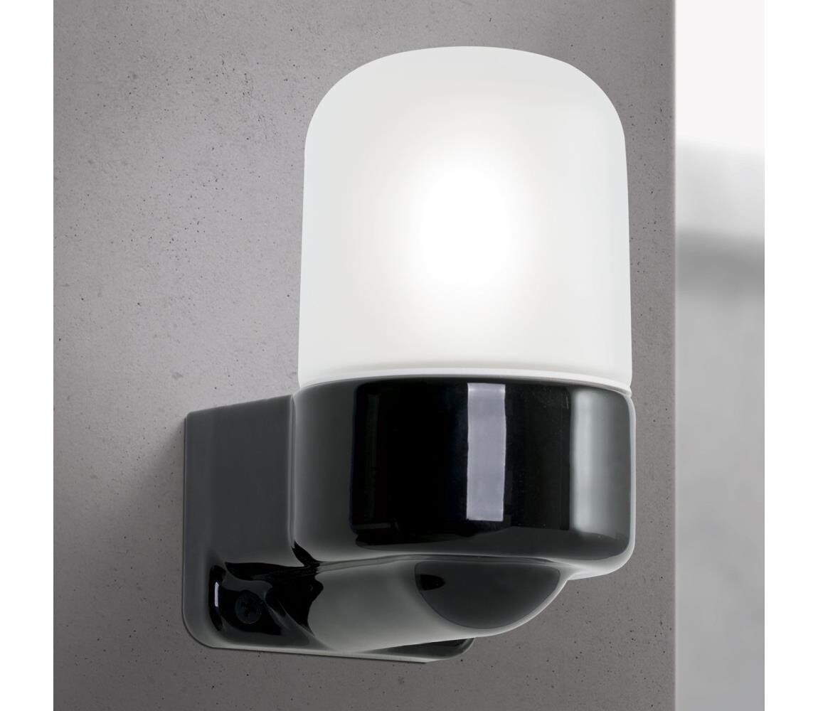 Orion - Nástěnná lampa OSTIA 1xE27/40W/230V černá WA 2-1377/1 schwarz/Kera