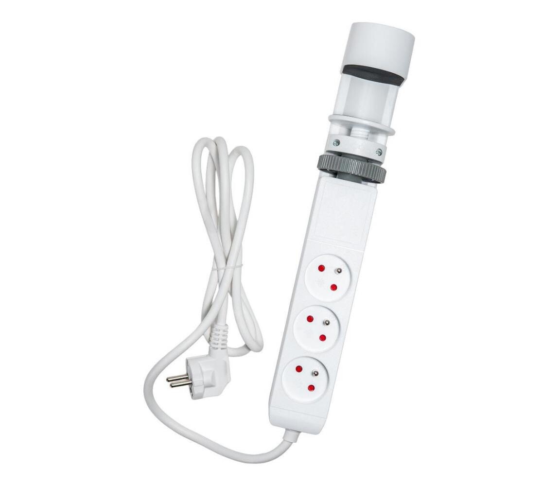 - Prodl. kabel s uchycením na stůl 3Z Typ E + 2xUSB-A + 1xUSB-C 1,5m bílá 52001088