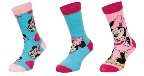 3PACK dětské ponožky Minnie vícebarevné (39717/blue) 27/30