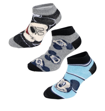 3PACK dětské ponožky Mickey vícebarevné (38131/grey) 31/34