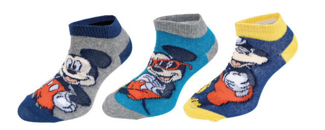 3PACK dětské ponožky Mickey vícebarevné (38131/blue) 23/26