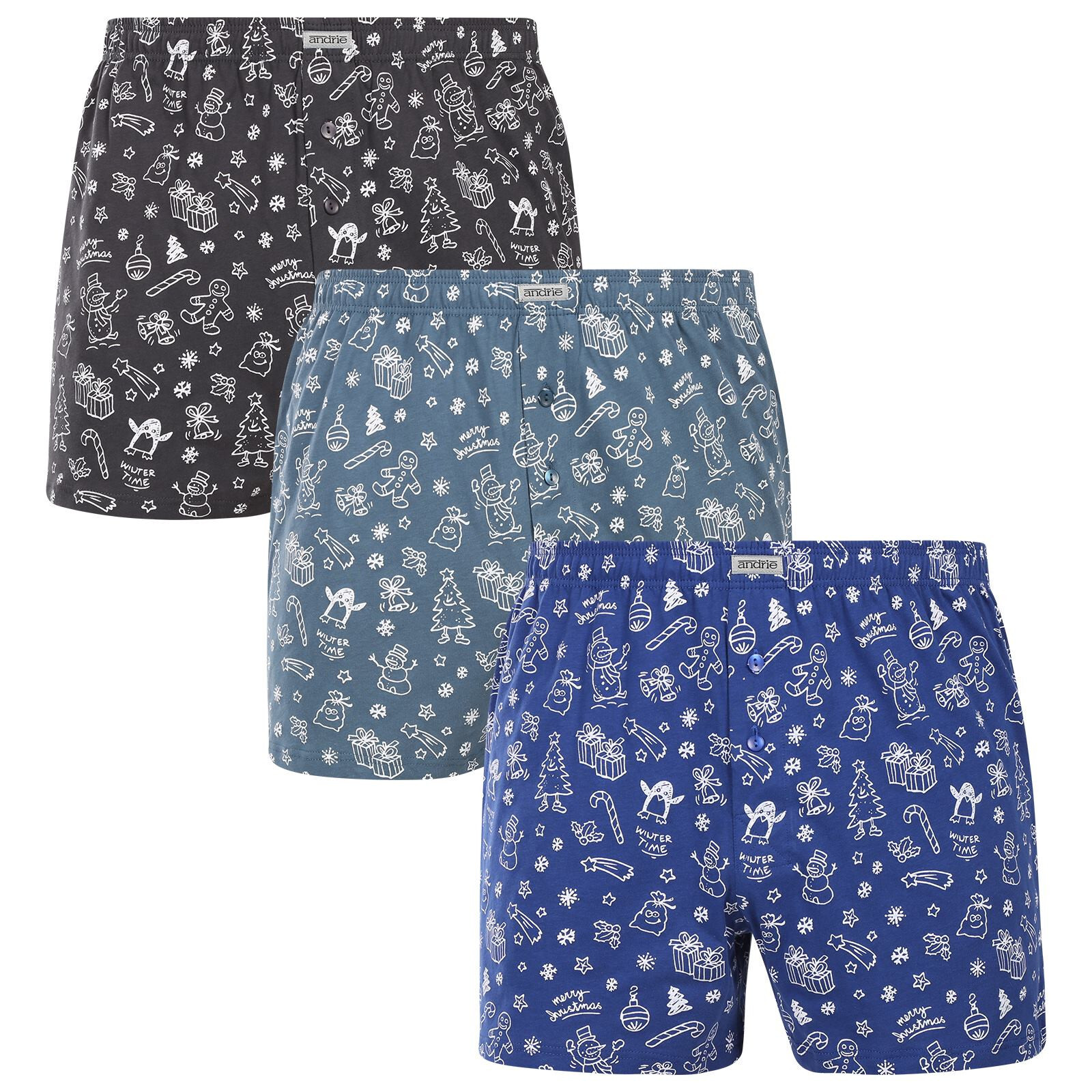 3PACK Pánské trenky Andrie vícebarevné (PS 5775) XL, trenýrky