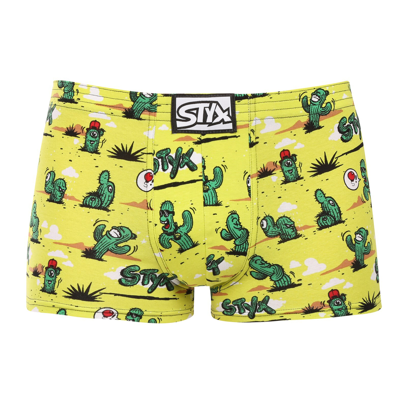 Pánské boxerky Styx art klasická guma kaktusy (Q1351) L, trenky / trenýrky
