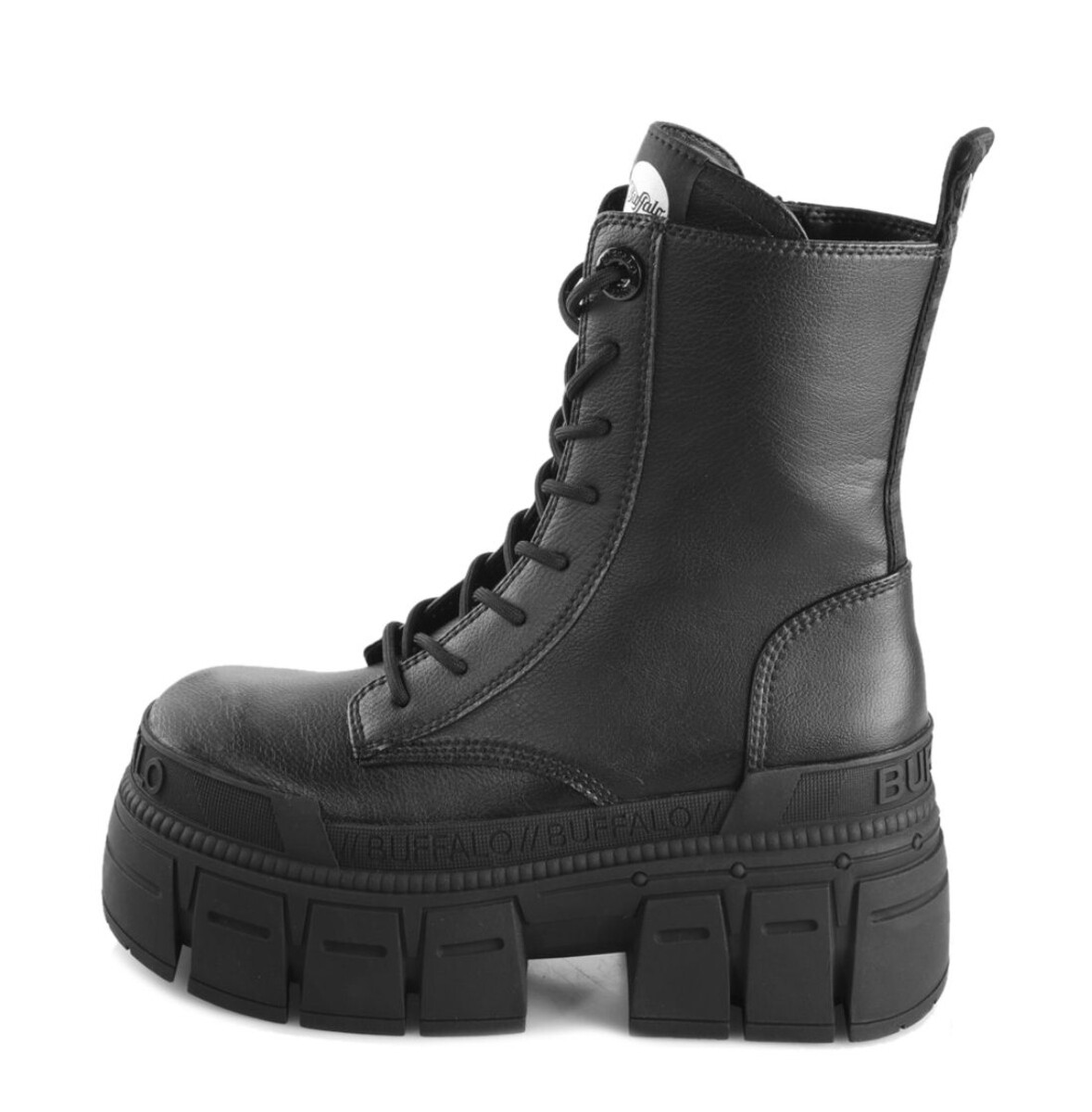 boty s klínem - GOSPHER LACE UP MID - BUFFALO - 1622553-BLK 37