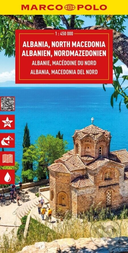 Albánie, Severní Makedonie 1:450 000 / cestovní mapa - Marco Polo