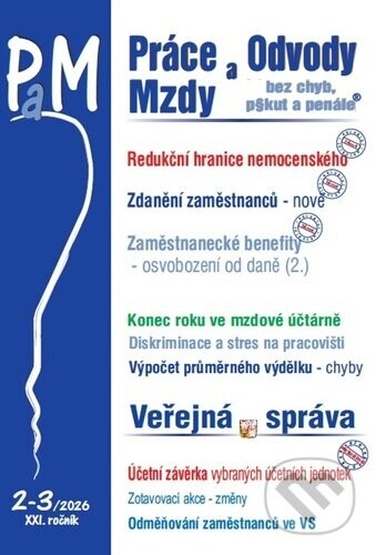 Práce a mzdy 2-3/2026 – Redukční hranice nemocenského - Ladislav Jouza