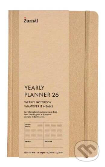 Yearly planner 2026 - diár 2026 v angličtine (beige) - Žurnál