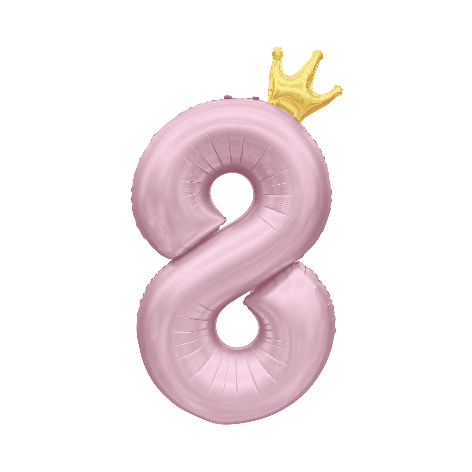 Balónek fóliový 82 cm světle krémový s korunkou číslo 9 Albi