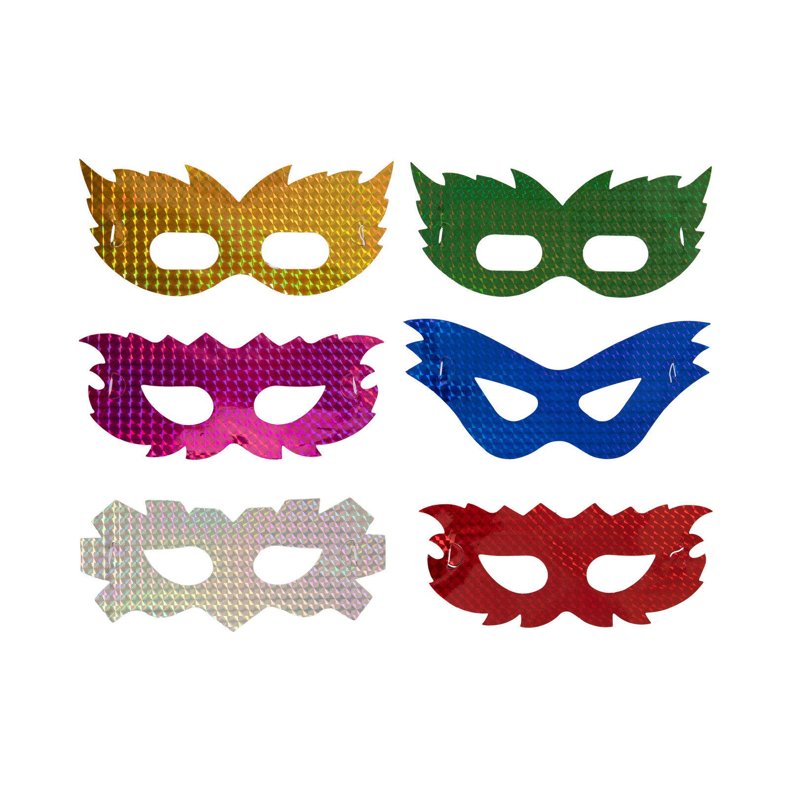 Škrabošky barevné holografické tvary 6 ks Albi