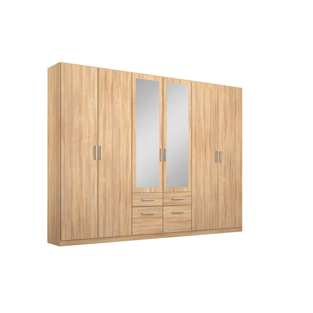 Rauch Möbel ŠATNÍ SKŘÍŇ S OTOČNÝMI DVEŘMI, Sonoma dub, 271/229/54 cm