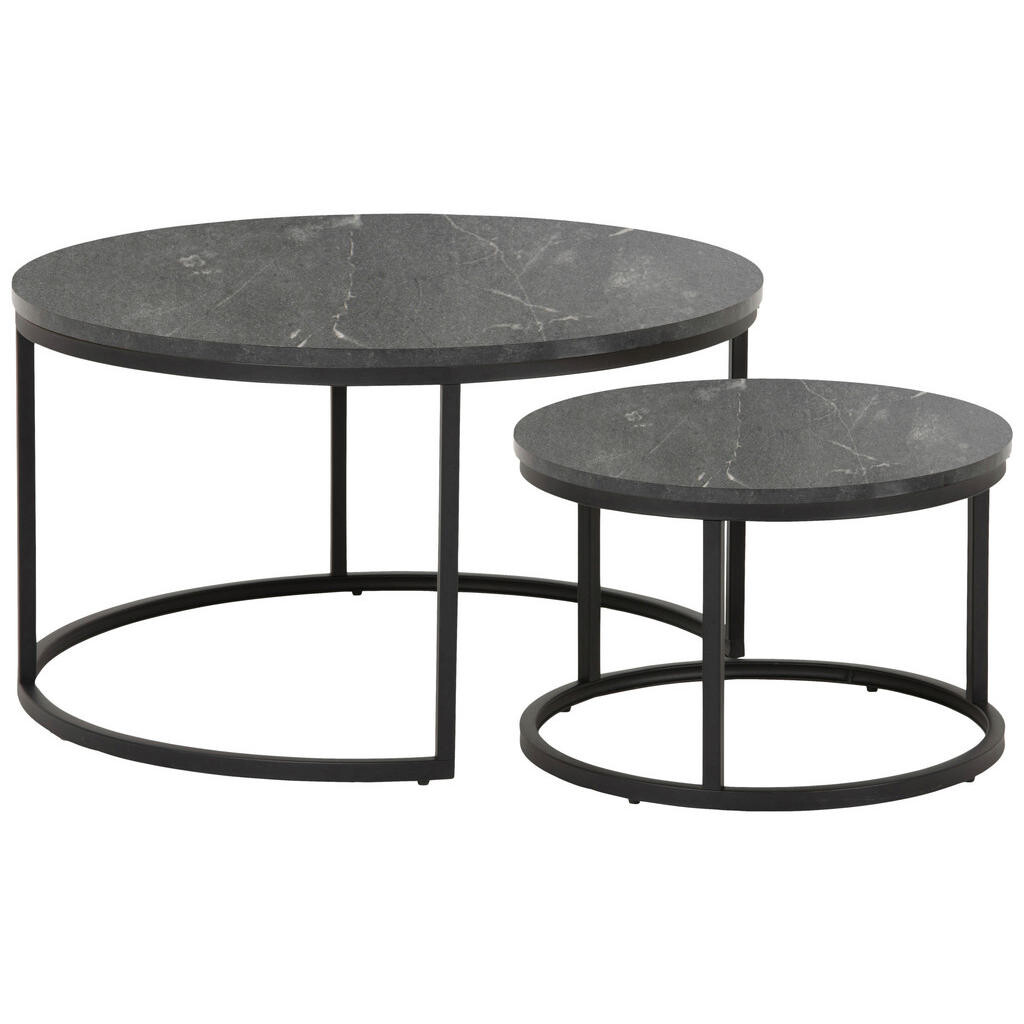 MID.YOU KONFERENČNÍ STOLEK, antracitová, kov, kompozitní dřevo, 80/45/80 cm