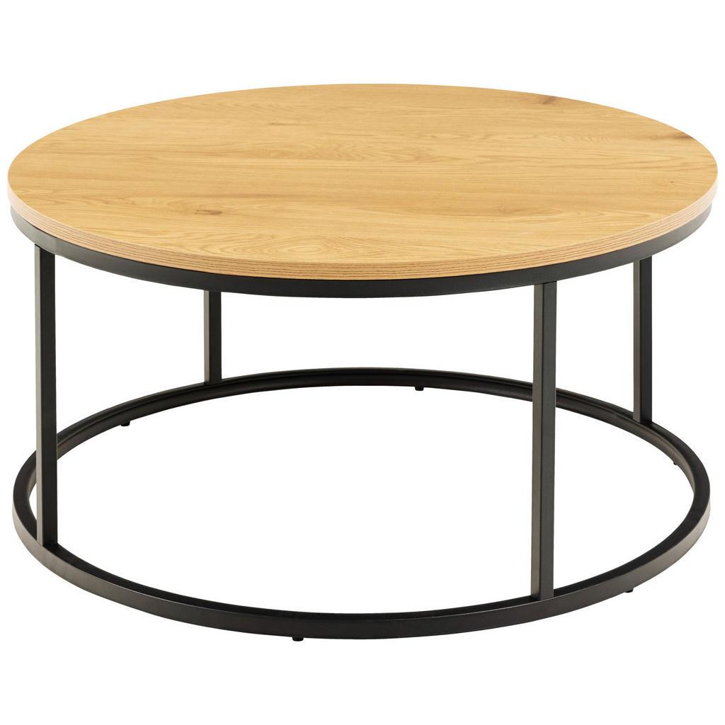 MID.YOU KONFERENČNÍ STOLEK, černá, divoký dub, kov, kompozitní dřevo, 80/40/80 cm