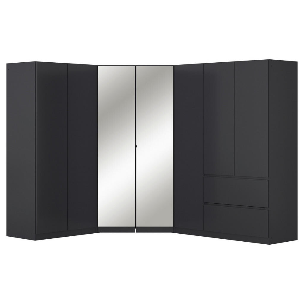 Rauch Möbel ROHOVÁ ŠATNÍ SKŘÍŇ, šedá, 208/197/253 cm