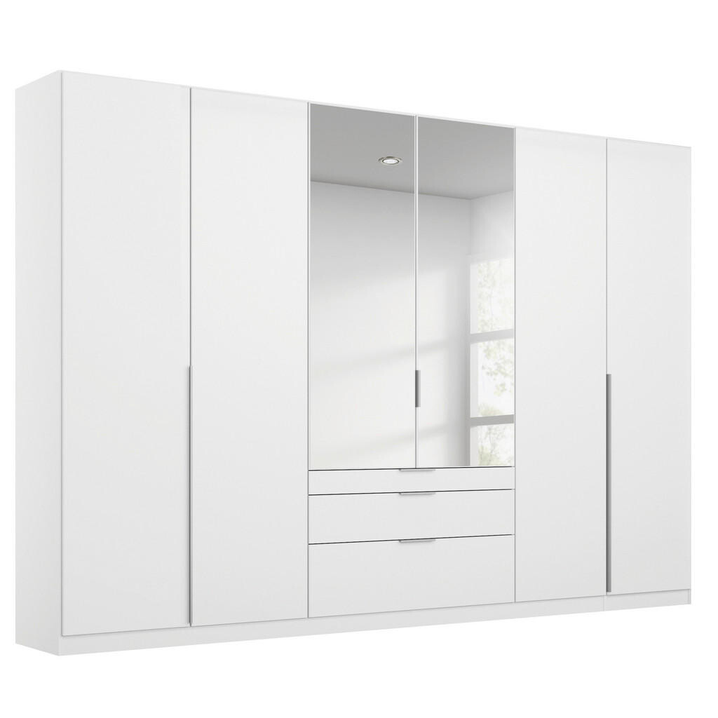 Rauch Möbel ŠATNÍ SKŘÍŇ S OTOČNÝMI DVEŘMI, barvy stříbra, bílá, 271/229/54 cm