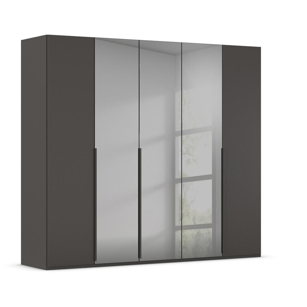 Rauch Möbel ŠATNÍ SKŘÍŇ S OTOČNÝMI DVEŘMI, barvy grafitu, šedá, 251/223/61 cm