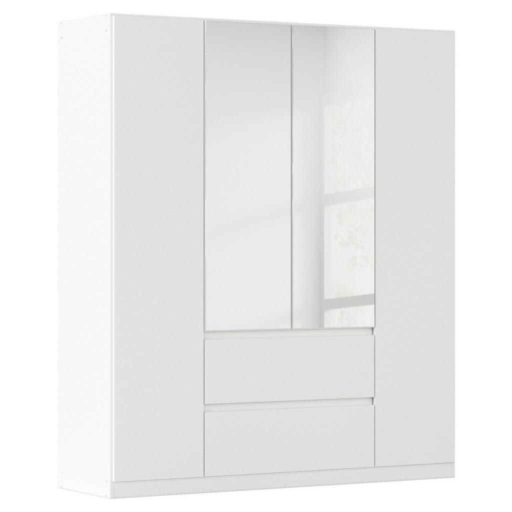 Rauch Möbel ŠATNÍ SKŘÍŇ S OTOČNÝMI DVEŘMI, barvy stříbra, bílá, 181/210/54 cm