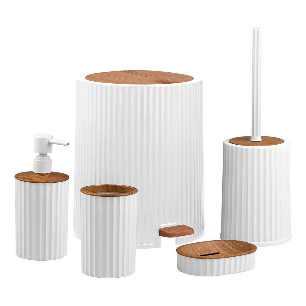 Novel SADA KOUPELNOVÝCH DOPLŇKŮ hnědá, bílá