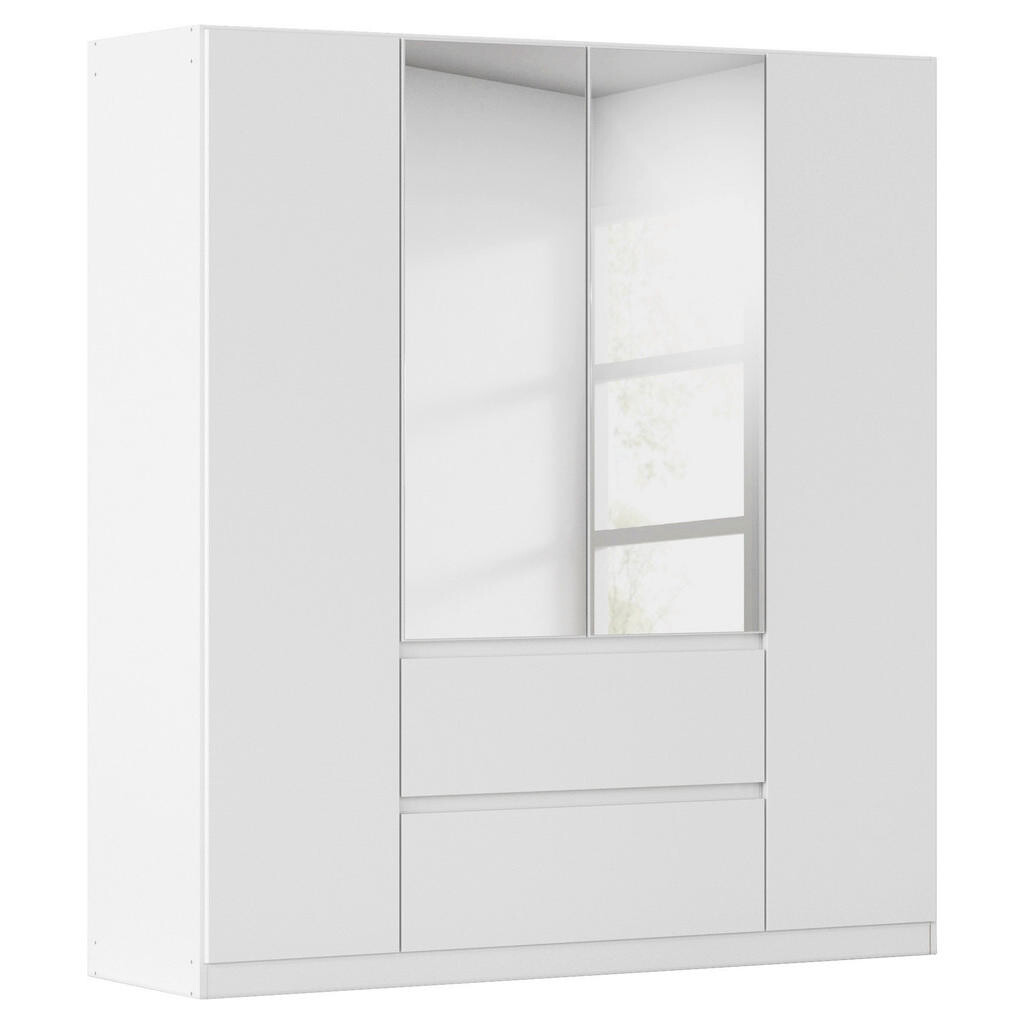 Rauch Möbel ŠATNÍ SKŘÍŇ S OTOČNÝMI DVEŘMI, barvy stříbra, bílá, 181/197/54 cm