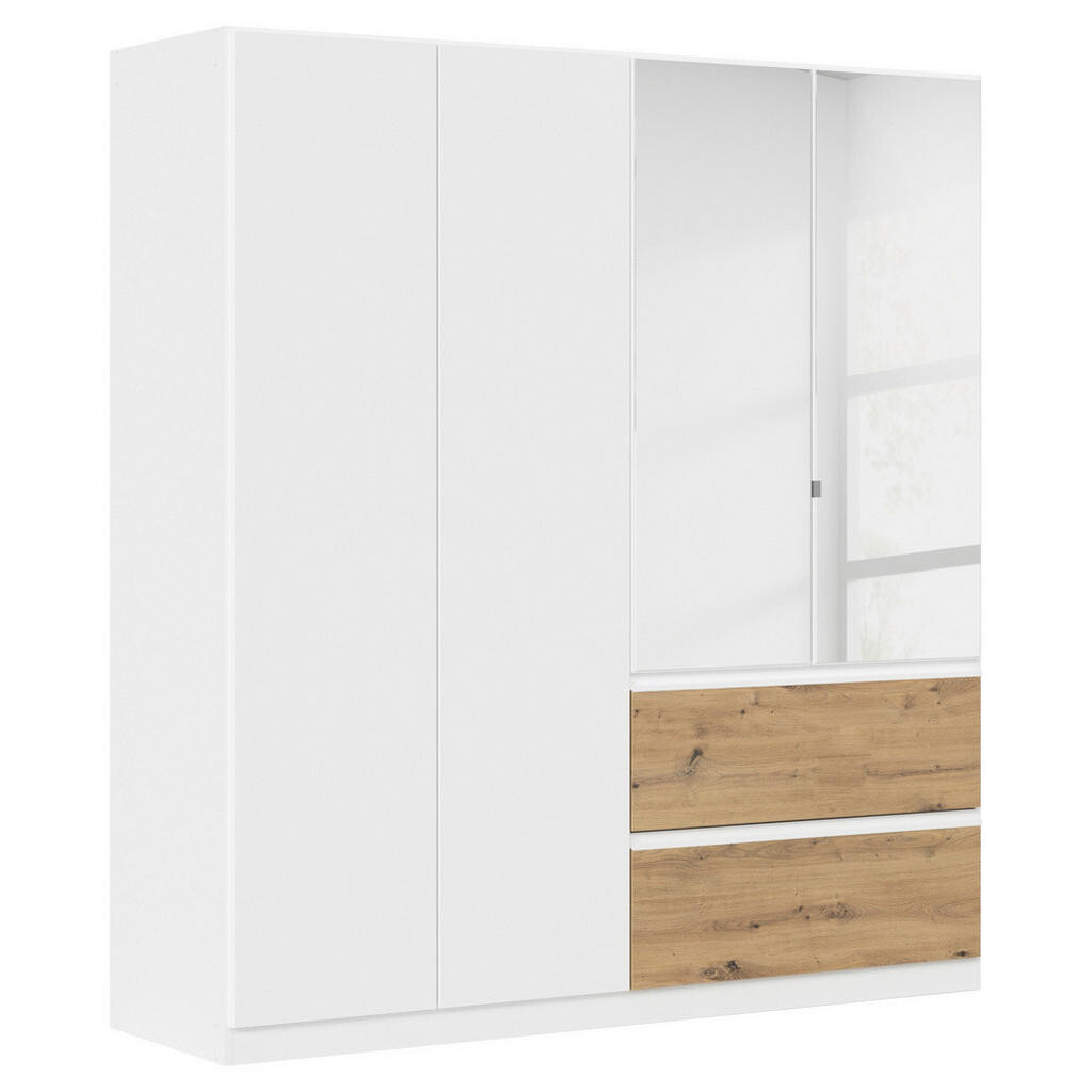 Rauch Möbel ŠATNÍ SKŘÍŇ S OTOČNÝMI DVEŘMI, bílá, dub artisan, 181/197/54 cm