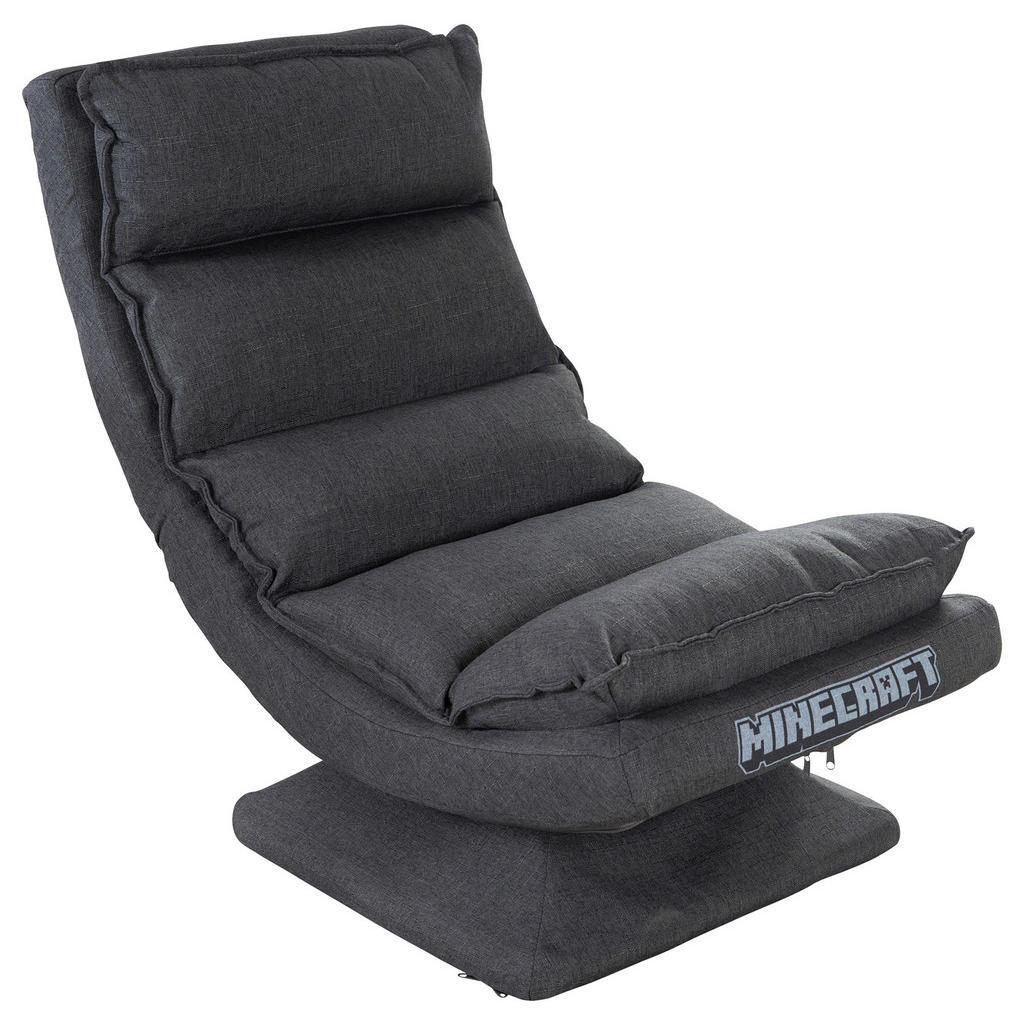 Minecraft HERNÍ ŽIDLE, tkaná látka, šedá