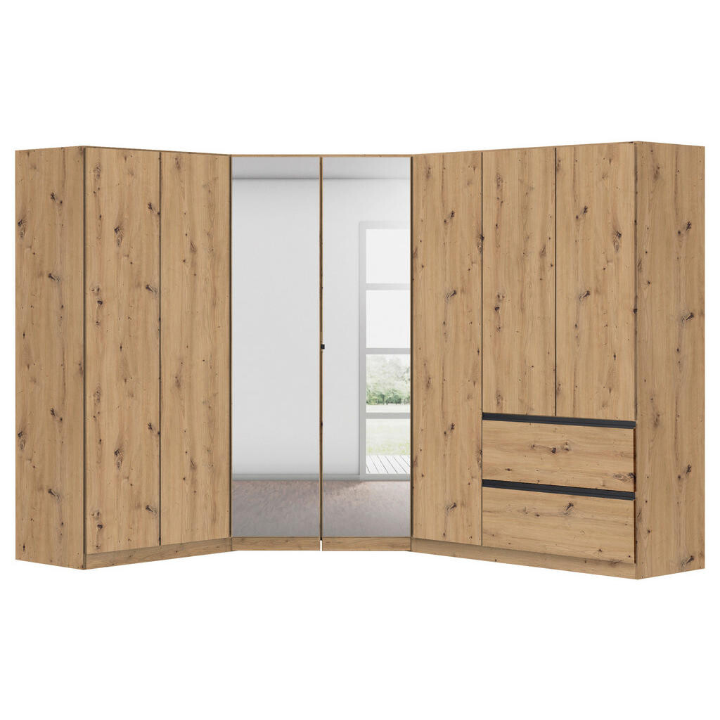 Rauch Möbel ROHOVÁ ŠATNÍ SKŘÍŇ, dub artisan, 208/197/253 cm