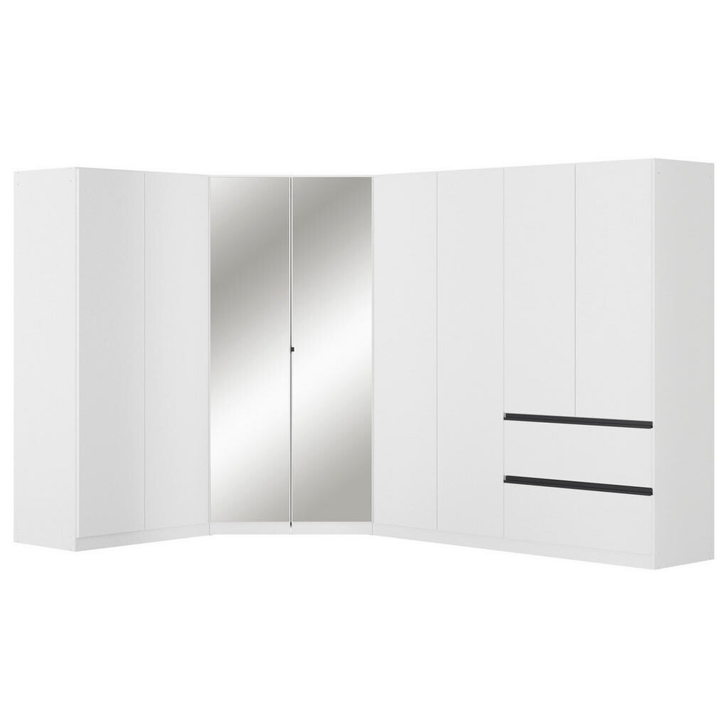 Rauch Möbel ROHOVÁ ŠATNÍ SKŘÍŇ, bílá, 208/197/298 cm