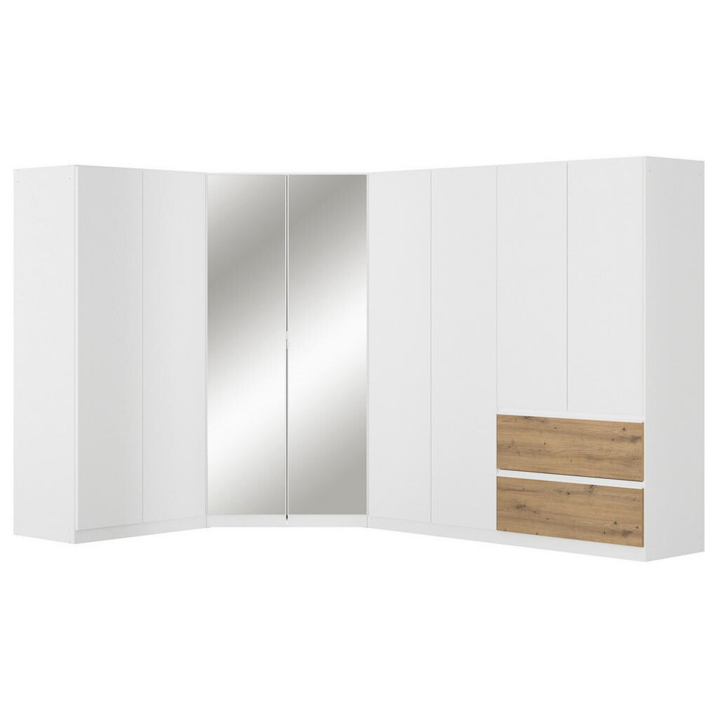 Rauch Möbel ROHOVÁ ŠATNÍ SKŘÍŇ, bílá, dub artisan, 208/197/298 cm