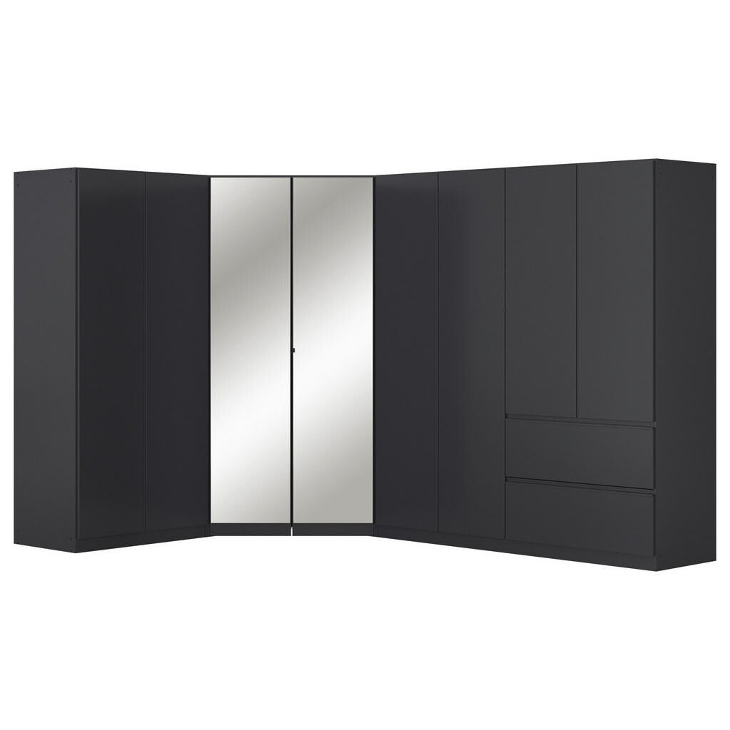 Rauch Möbel ROHOVÁ ŠATNÍ SKŘÍŇ, šedá, 208/197/298 cm