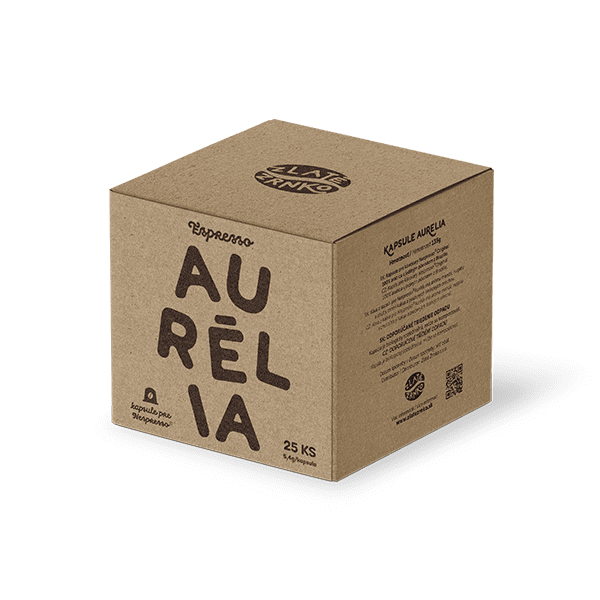 Kapsle Zlaté Zrnko pro kávovary Nespresso Original® - Aurélia (100% arabika, kompostovatelná kapsle) 25ks