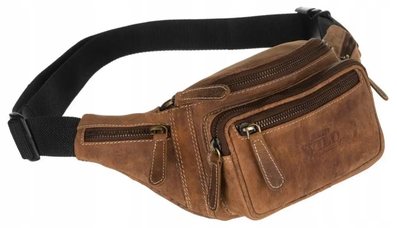 Pánská kožená ledvinka taupe - Wild Madron taupe