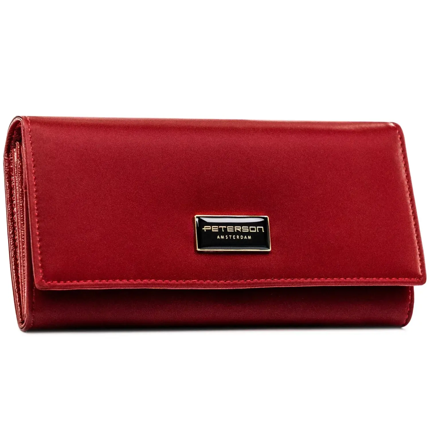 Dámská koženkovo/kožená peněženka červená - Peterson Birgita červená