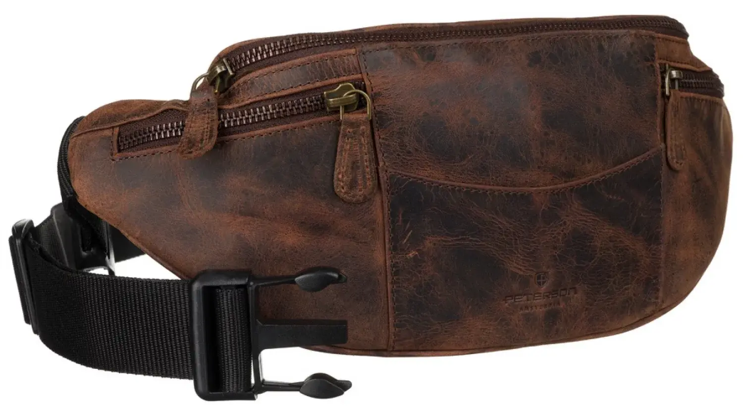 Pánská kožená ledvinka hnědá - Peterson Radom hnědá