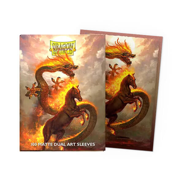 Obaly na karty Dragon Shield Matte Dual Art Sleeves - Fire Horse 2026 - 100 ks