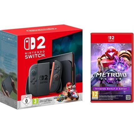 Konzole Nintendo Switch 2 + Mario Kart World bundle + Metroid Prime 4: Beyond (Switch 2)