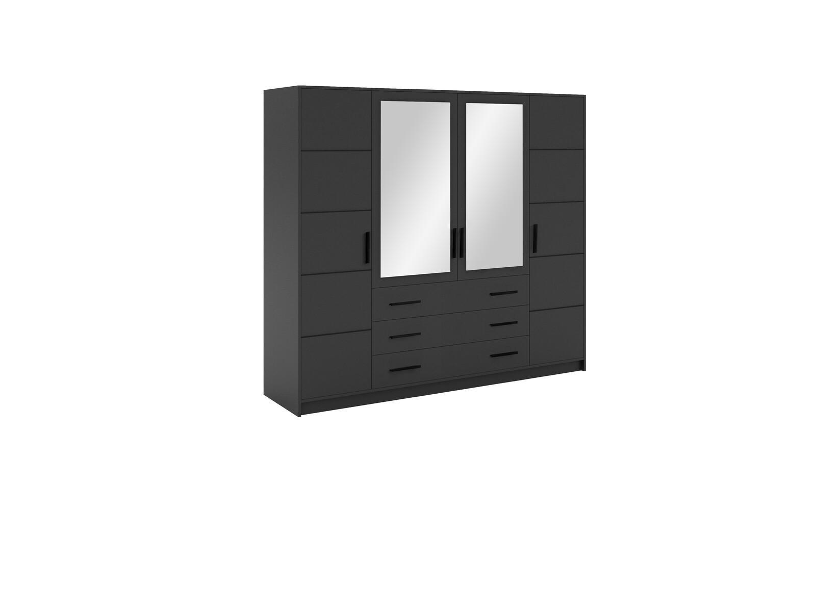 Šatní skříň Bali D 240 cm - Grafit Barva korpusu: Grafitová