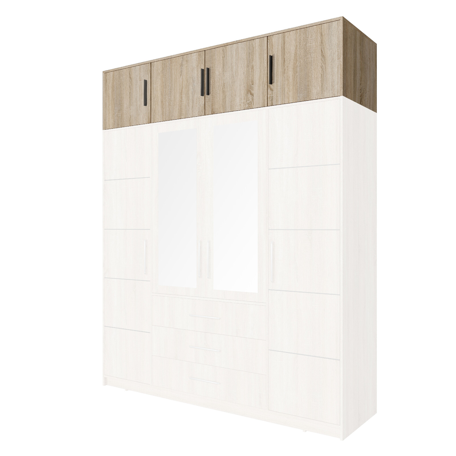 Nástavec na skříň Bali D 240 - Dub sonoma Barva korpusu: Dub - sonoma