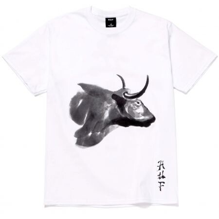 Triko Huf Yoto Ox Watercolor S/S - Bílá - L
