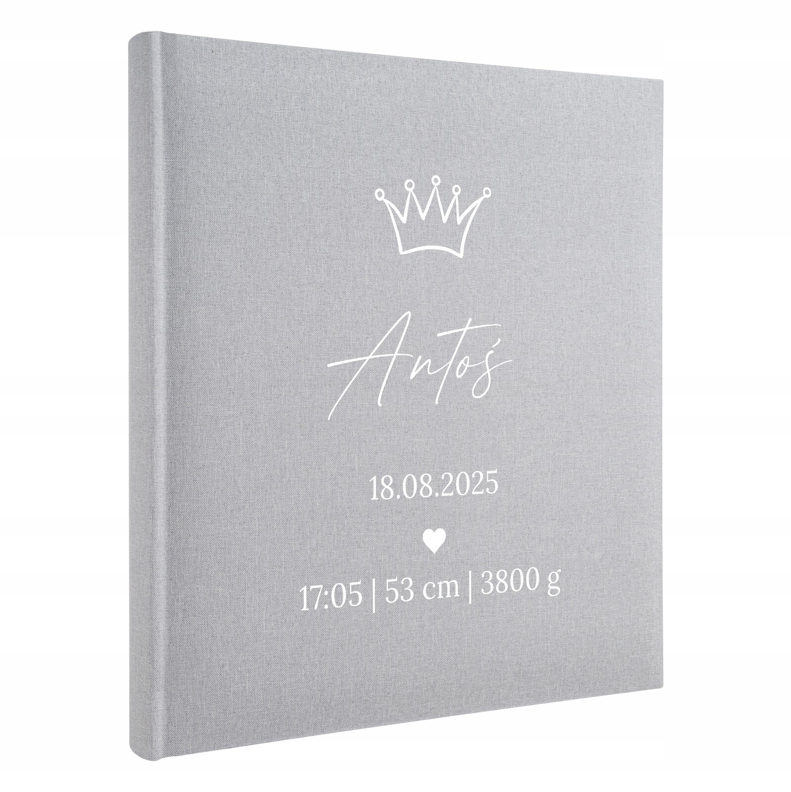 Dětské album Tradiční metrika 60 černých stran Linen Personalizace