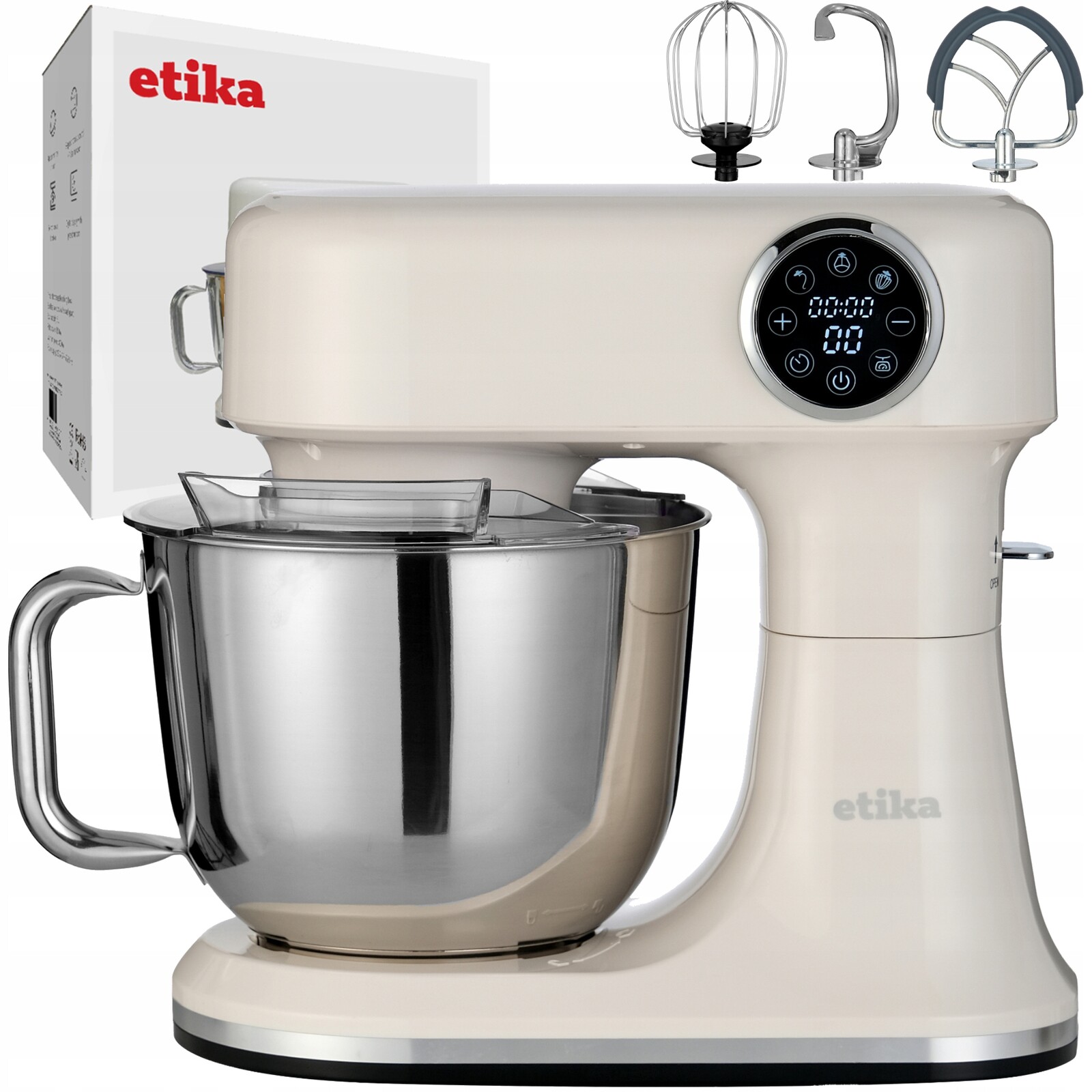 Planetární kuchyňský mixér s kovovou mísou 3000 W, profesionální váha